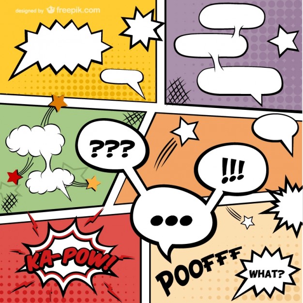 626x626 Comic Book Speech Bubbles Vector Free Download