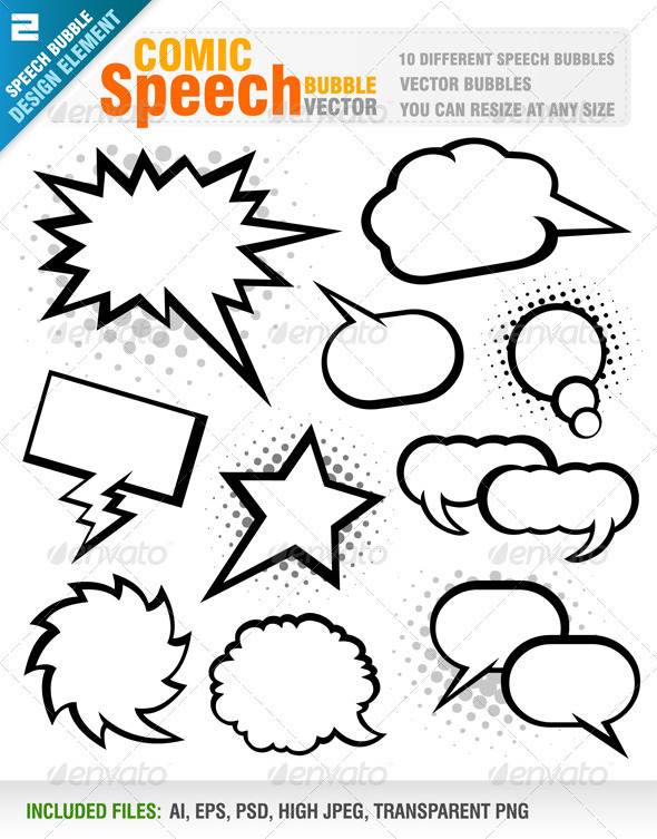 590x753 Comic Speech Bubbles Vector By Jackrust Graphicriver