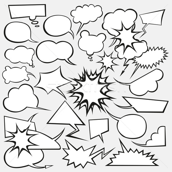 600x600 Vector Set Of Comics Style Speech Bubbles Vector Illustration