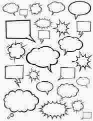 186x241 Bubble Template Of Empty Graphic Black And White Comics Speech