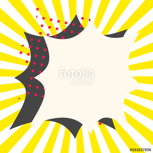 500x500 Comic Book Vector Effects. Bubble Pop Art Background With Halftone