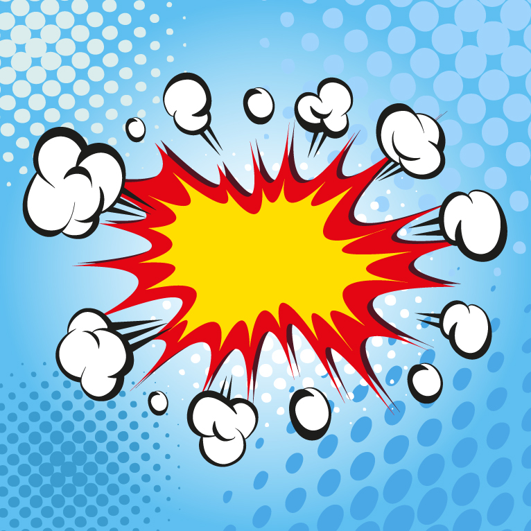 766x766 Comic Book Explosion Sharp Free Vector Graphic Download