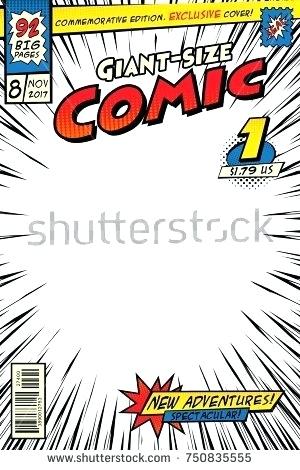 300x470 Comic Book Flyer Template Free Cover Art Conceptual Stock Photo