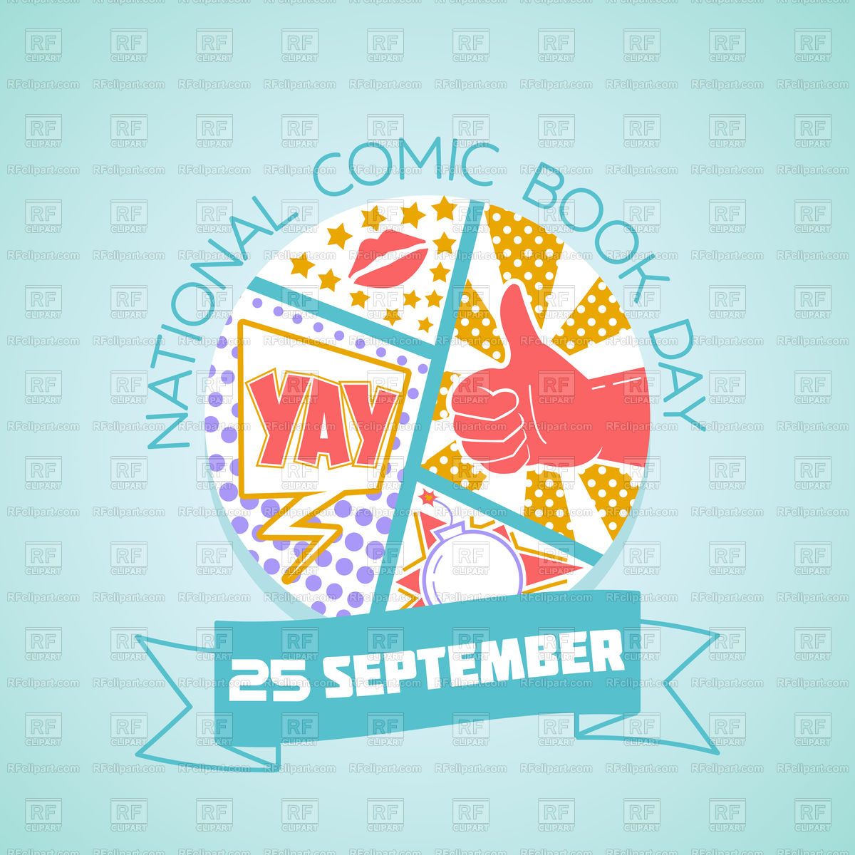 1200x1200 Calendar For Each Day On September 25. National Comic Book Day