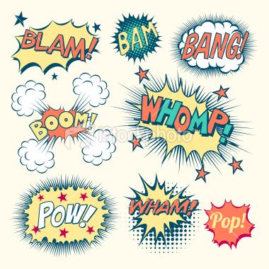 380x380 Comic Book Sound Effects Royalty Free Stock Vector Art