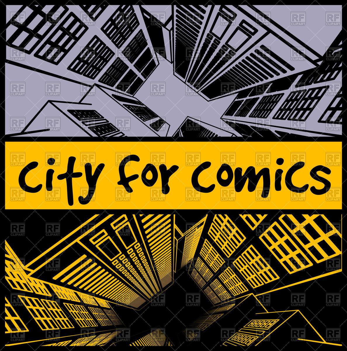 1188x1200 Comics Style City Vector Image Vector Artwork Of Architecture
