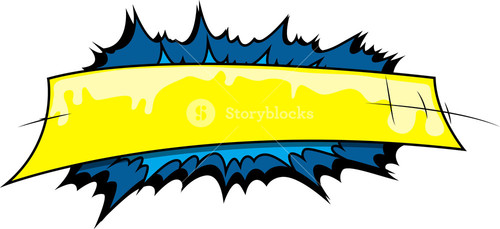 500x229 Grunge Comic Expressions Elements Vector Illustration Royalty Free