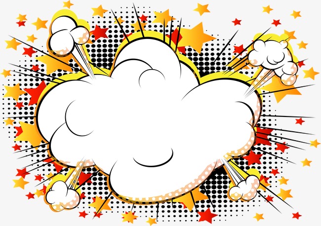 650x458 Vector Cloud Comics Explosion, Cloud Clipart, Vector, Cartoon Png