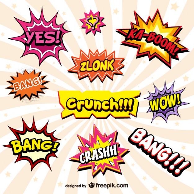 626x626 Vector Comic Book Elements Download Vector Free Vector Download