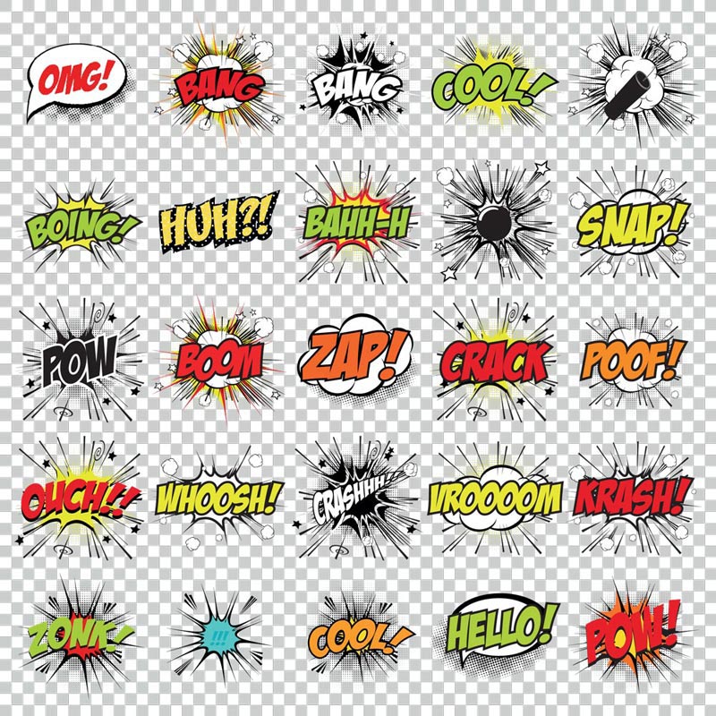800x800 Cartoon Pop Art Vector Comics