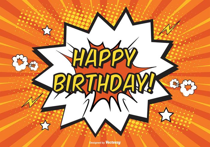 700x490 Comic Happy Birthday Illustration