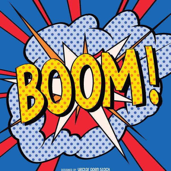 602x602 Boom Sign In Comic Style Free Vector Download 363517 Cannypic