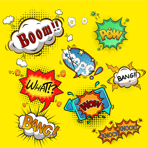 500x501 Funny Speech Bubbles Comic Styles Vectors 01 Free Download