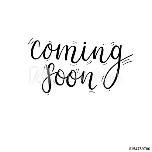 500x500 Coming Soon. Vector Hand Lettering Phrase For Banner, Badge Or