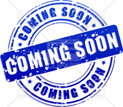 400x350 Blue Stamp Print With Words Coming Soon Vector Image Vector