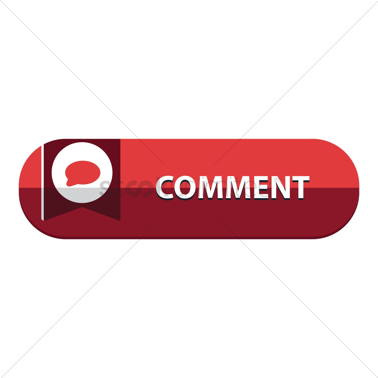 1300x1300 Comment Button Vector Image