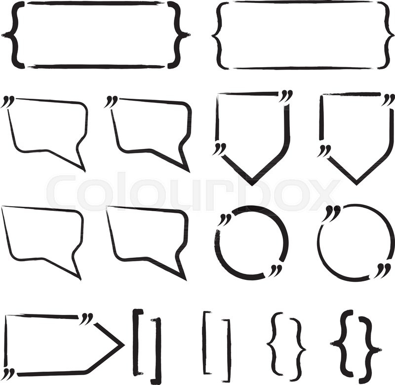 800x780 Set Of Quote Blank Icon And Label. Template For Note,message