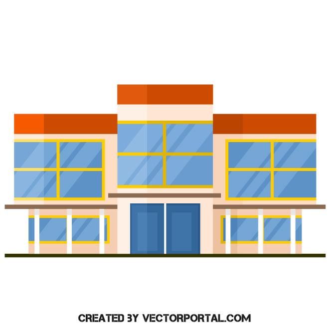 660x660 Commercial Building Vector Illustration Architecture Vector