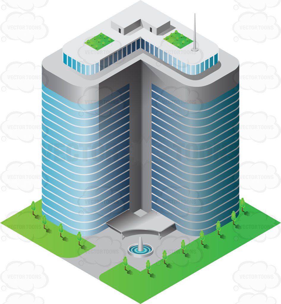 946x1024 A High Rise Commercial Building With Teal Mirrored Windows And