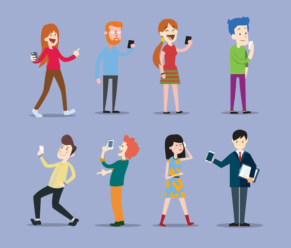 600x511 Phone Communication Vector Illustration With Various Styles Free