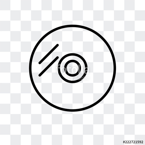 500x500 Compact Disc Vector Icon Isolated On Transparent Background
