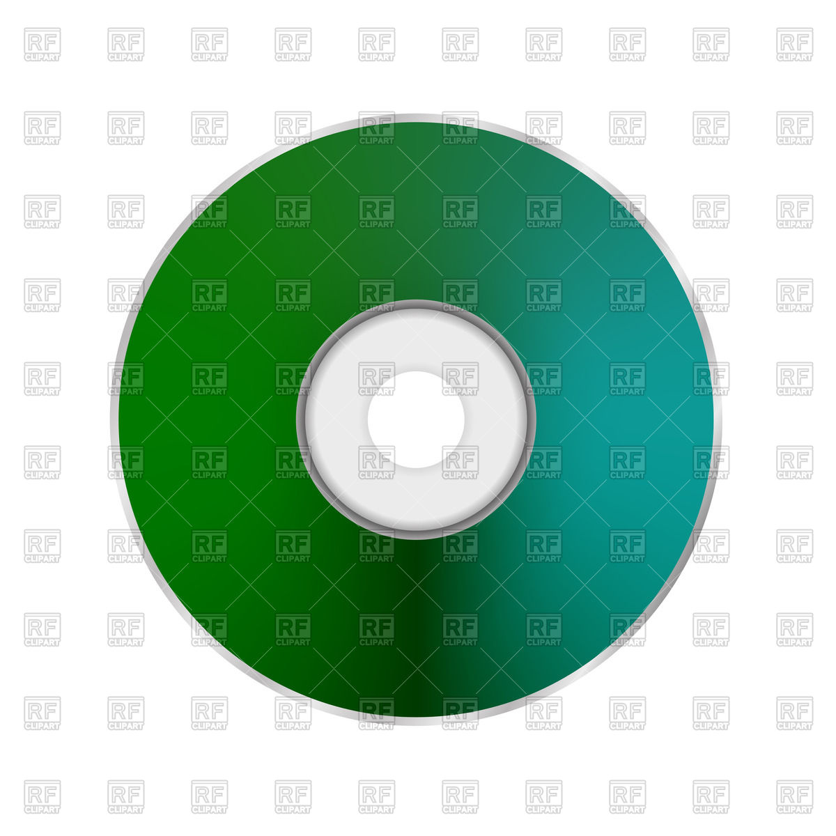 1200x1200 Dark Green Compact Disc Vector Image Vector Artwork Of Objects