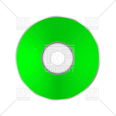 400x400 Green Compact Disc Vector Image Vector Artwork Of Objects