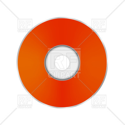 400x400 Orange Compact Disc Vector Image Vector Artwork Of Objects