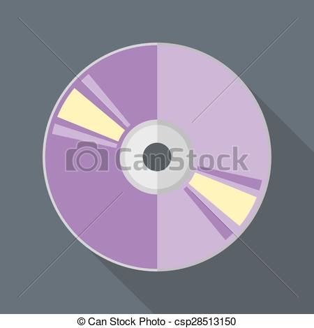 450x470 Vector Flat Style Compact Disc Icon. Eps10 Clipart Vector