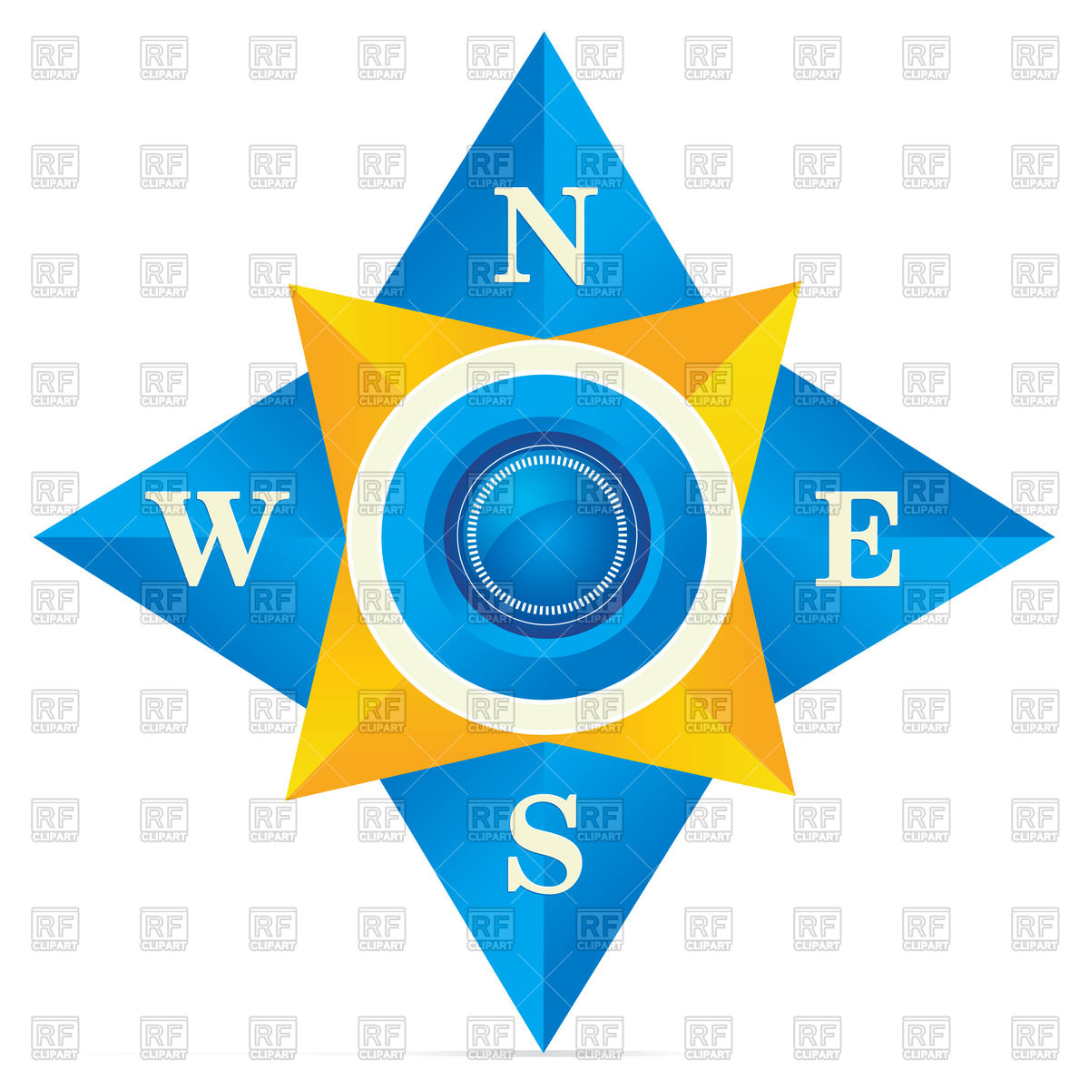 1200x1200 Blue Compass Vector Image Vector Artwork Of Signs, Symbols, Maps