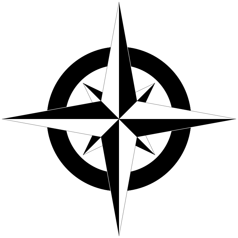 800x800 Compass Rose Bampw Free Vector 4vector