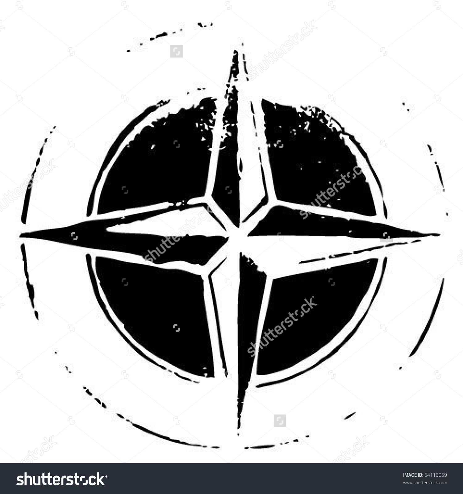 1500x1600 Black Compass Rose