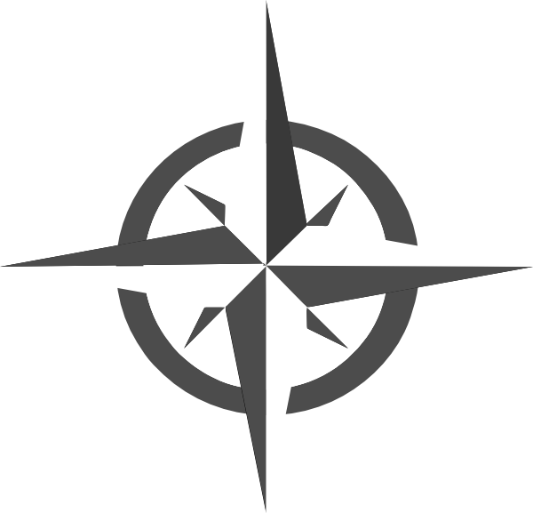 600x577 White Compass Rose Clip Art