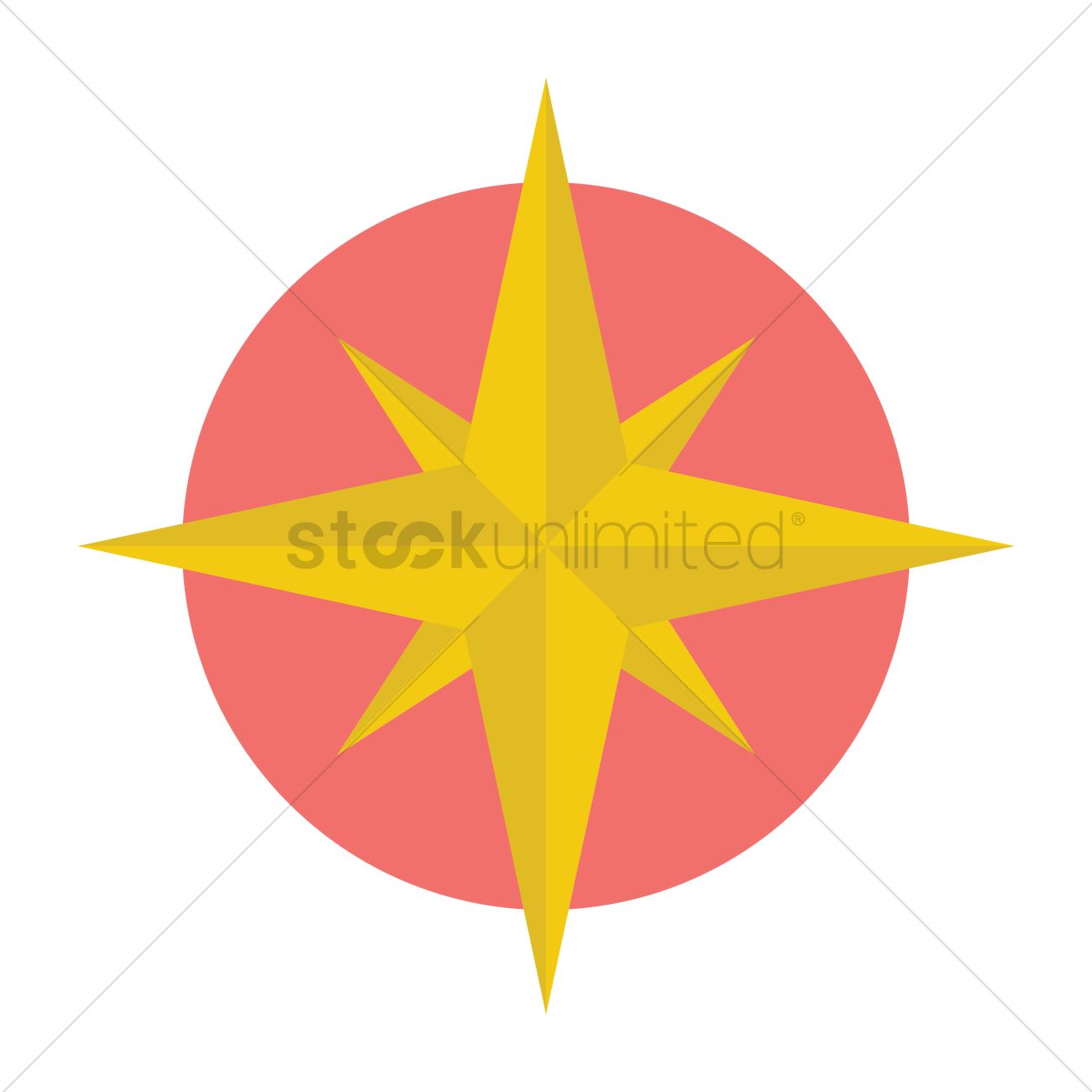 1300x1300 Compass Rose Vector Image