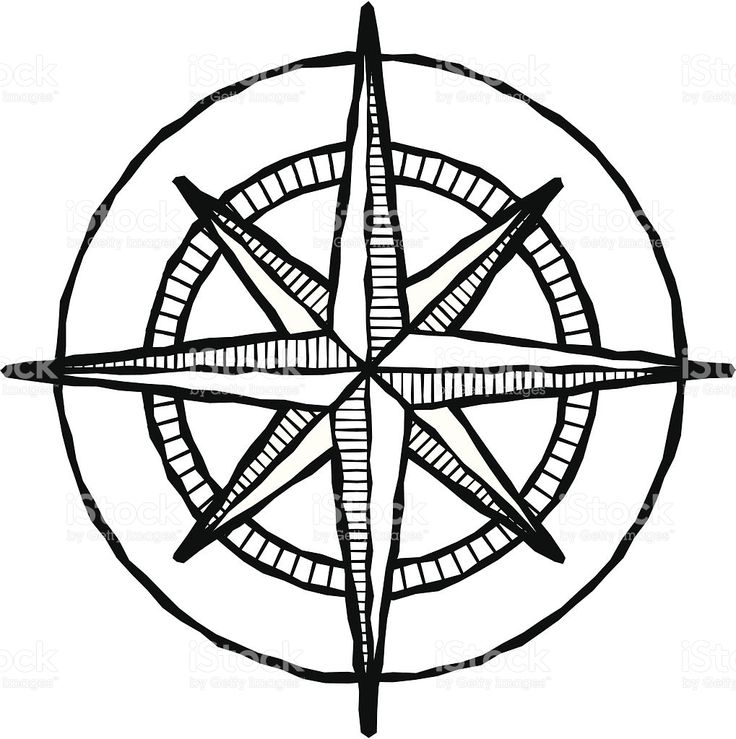 736x739 Drawn Compass Simple Black 3291736