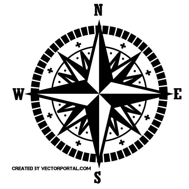 660x660 Wind Rose Vector Clip Art