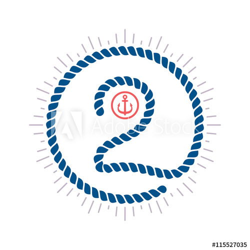 500x500 Number Two Logo With Compass Star And Anchor.