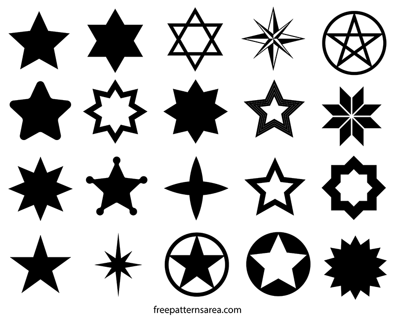 800x653 Star Shape Vectors And Templates Stencil Star