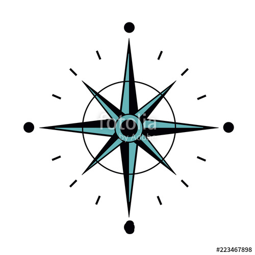 500x500 North Star Compass To Navigation Direction Stock Image And