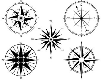 340x270 Compass Clipart Silhouette