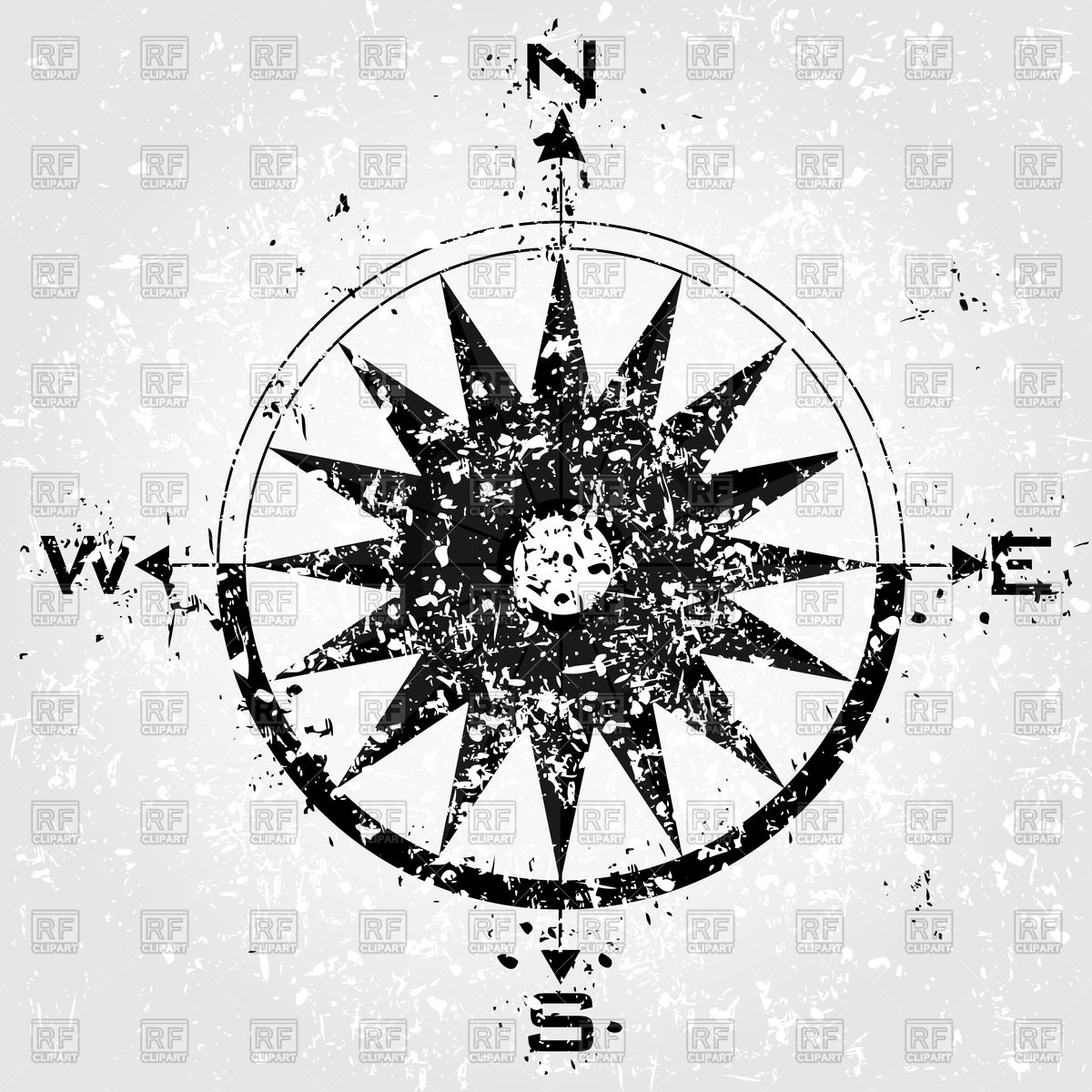 1200x1200 Grunge Compass Background Vector Image Vector Artwork Of