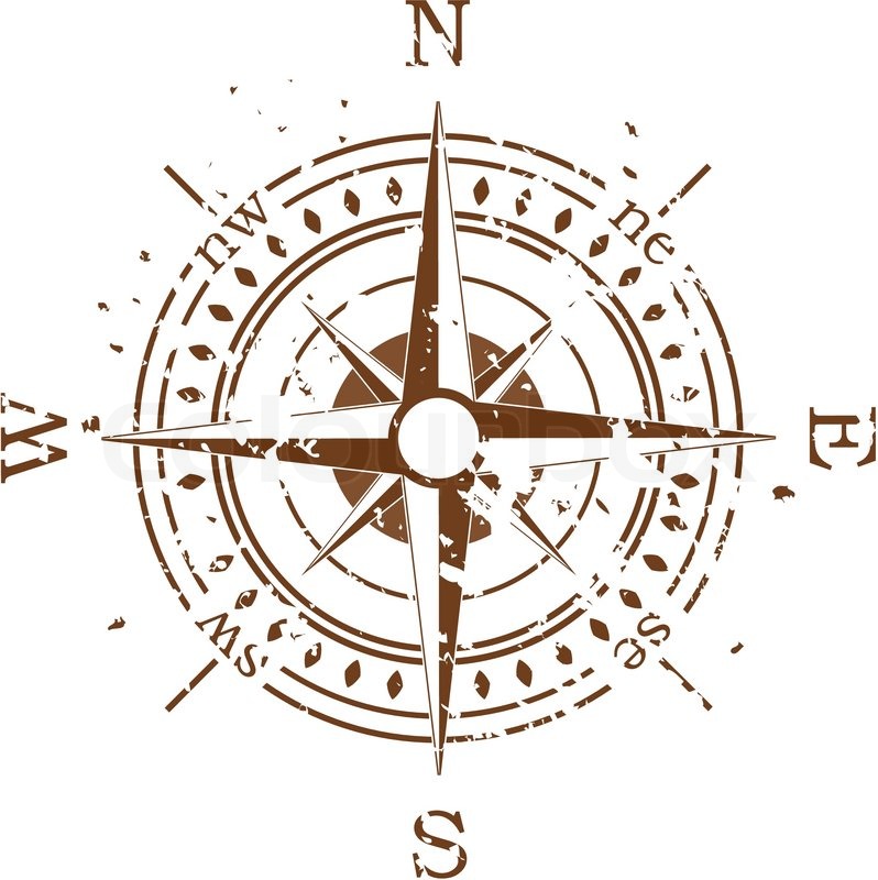 798x800 Grunge Vector Compass Stock Vector Colourbox