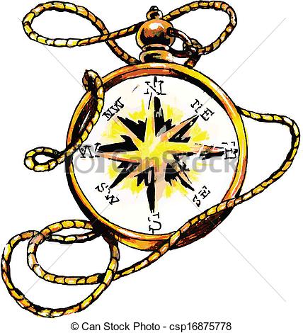 428x470 Classic Compass. Traditional Style Navigators Compass.