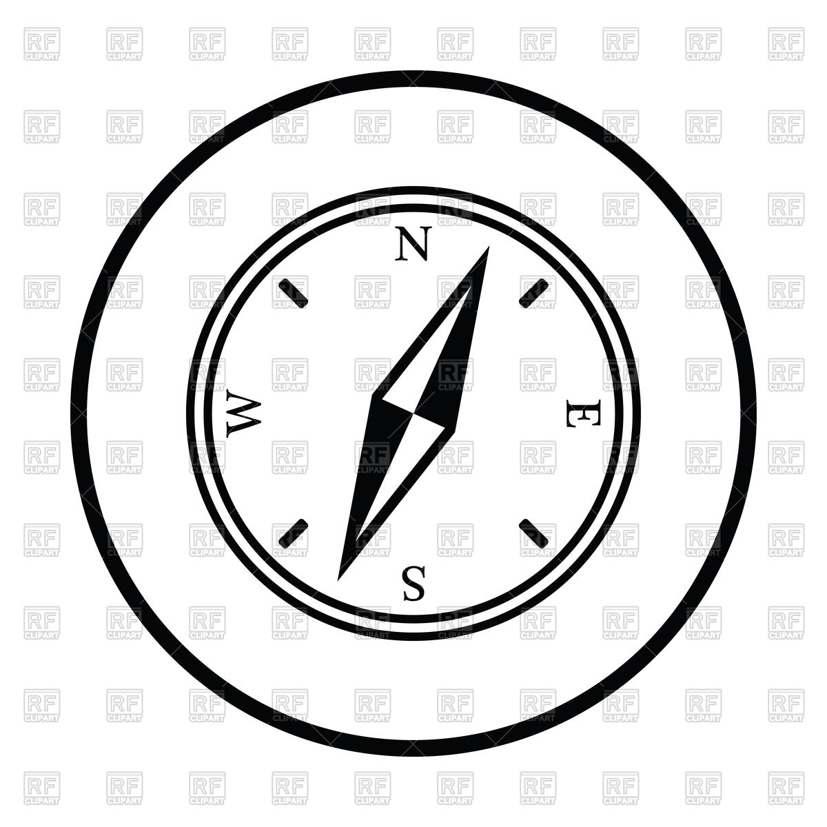 1200x1200 Compass Icon Vector Image Vector Artwork Of Signs, Symbols, Maps
