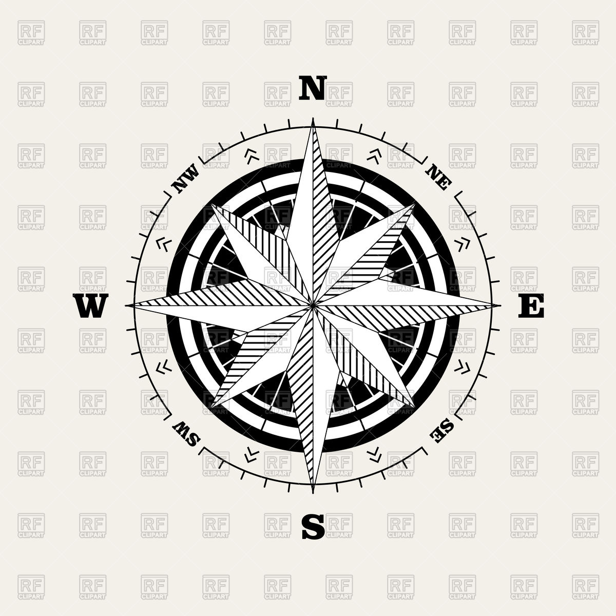 1200x1200 Compass Rose