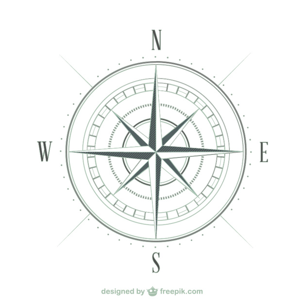 626x626 Compass Sketch Vector Free Download