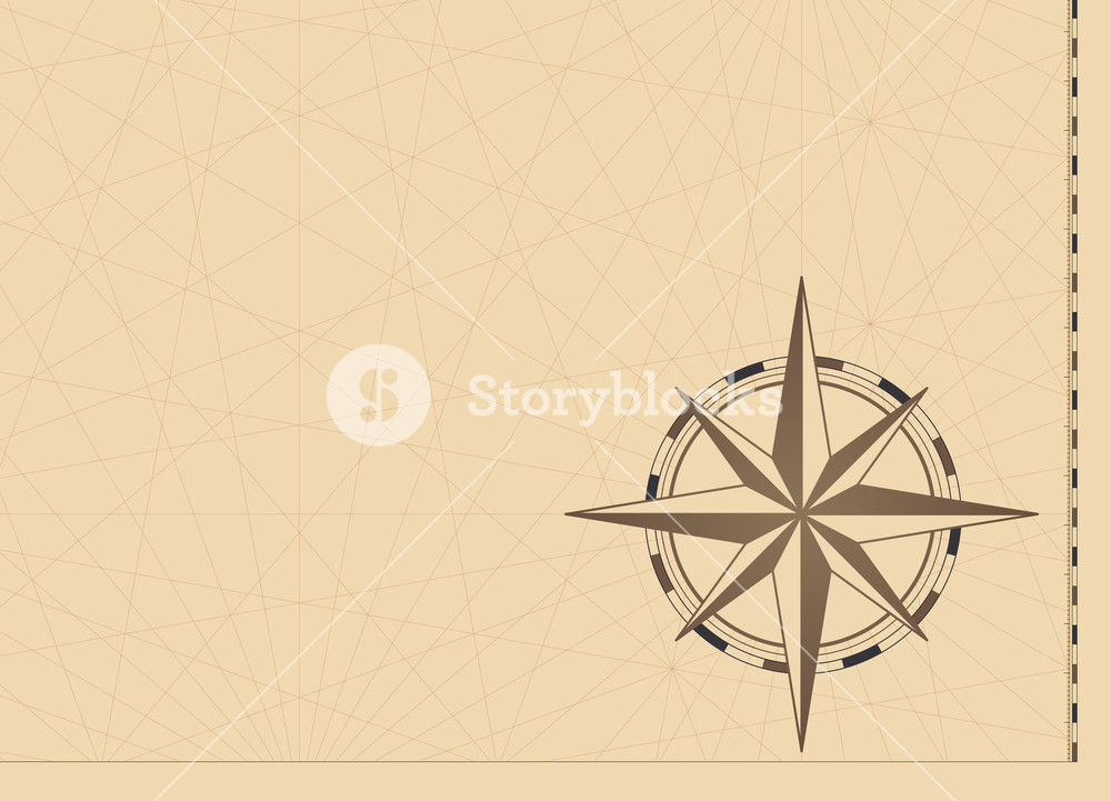 1000x721 Compass. Vector. Royalty Free Stock Image