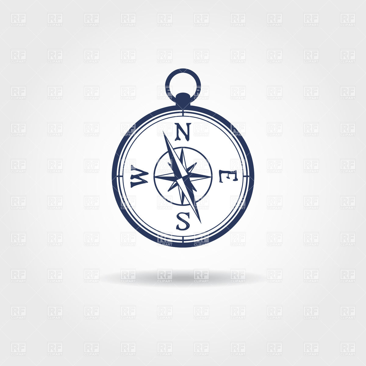 1200x1200 Isolated Stylized Retro Compass Vector Image Vector Artwork Of
