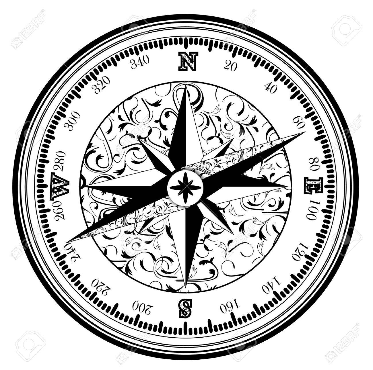 1300x1291 Compass Clipart Antique Compass