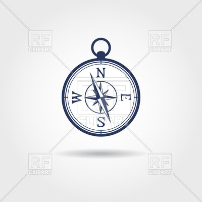 400x400 Isolated Stylized Retro Compass Vector Image Vector Artwork Of